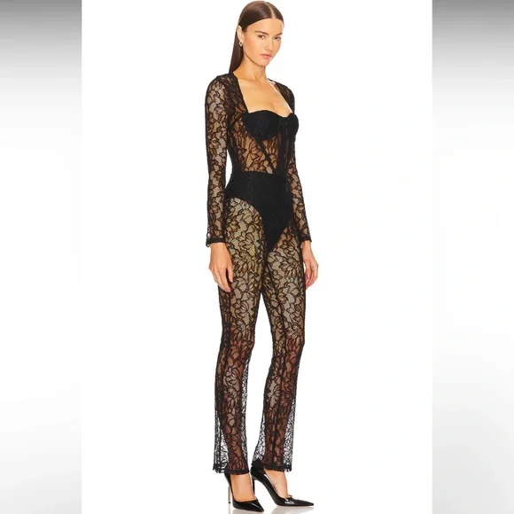 Michael Costello x REVOLVE Audrey Jumpsuit in Black - Picture 2 of 10